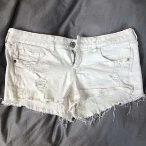 Express White Jean Shorts
